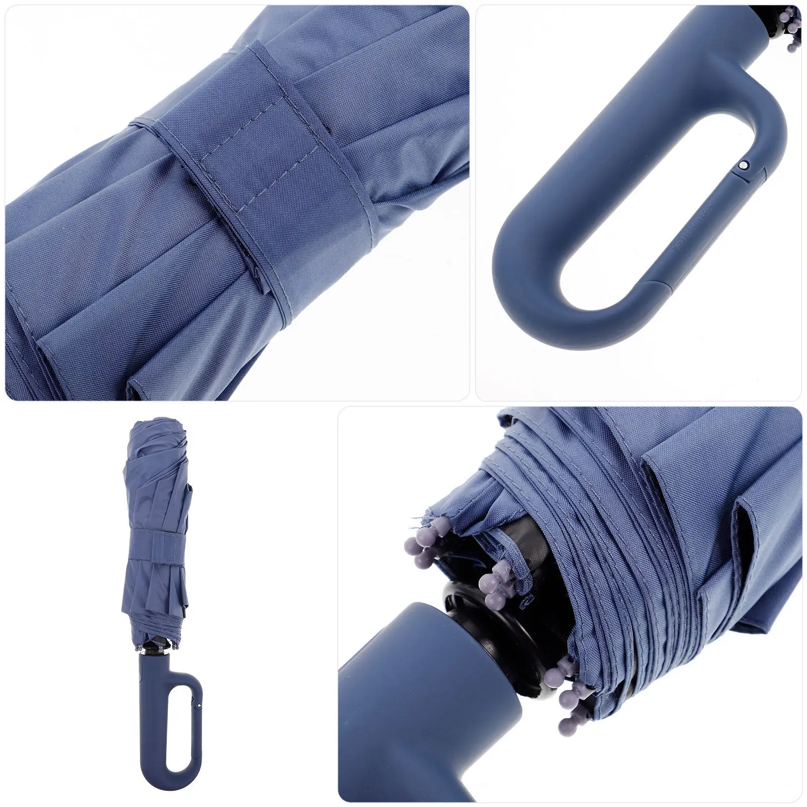 Automatic Inverted Umbrella Ring Buckle Foldable Portable Windproof Travel Umbrella Compact Fully Automatic for Men Women