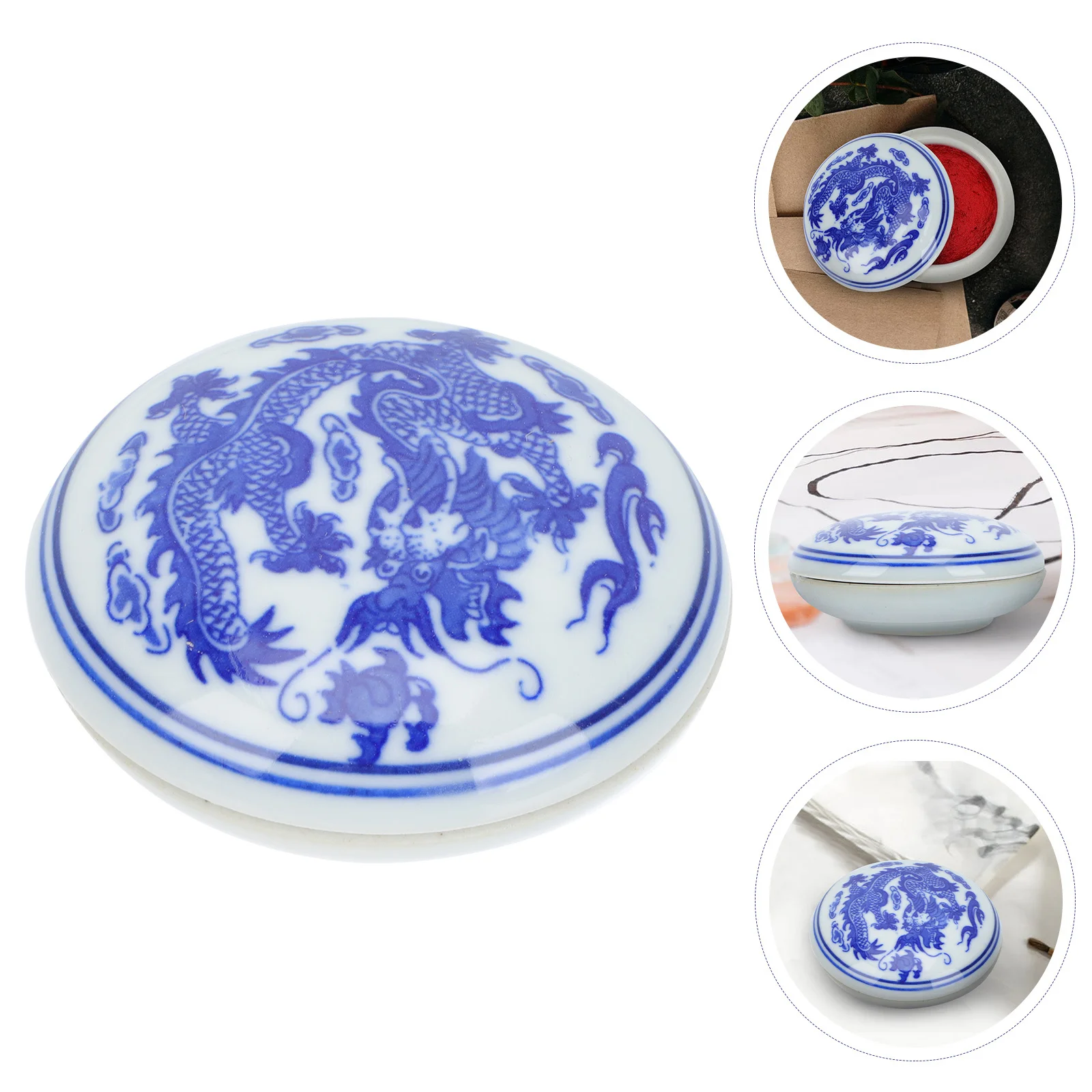 1 個 DIY 中国インクパッドセラミック表面多目的インクパッド滑らかな傷つきにくい絵画書道用