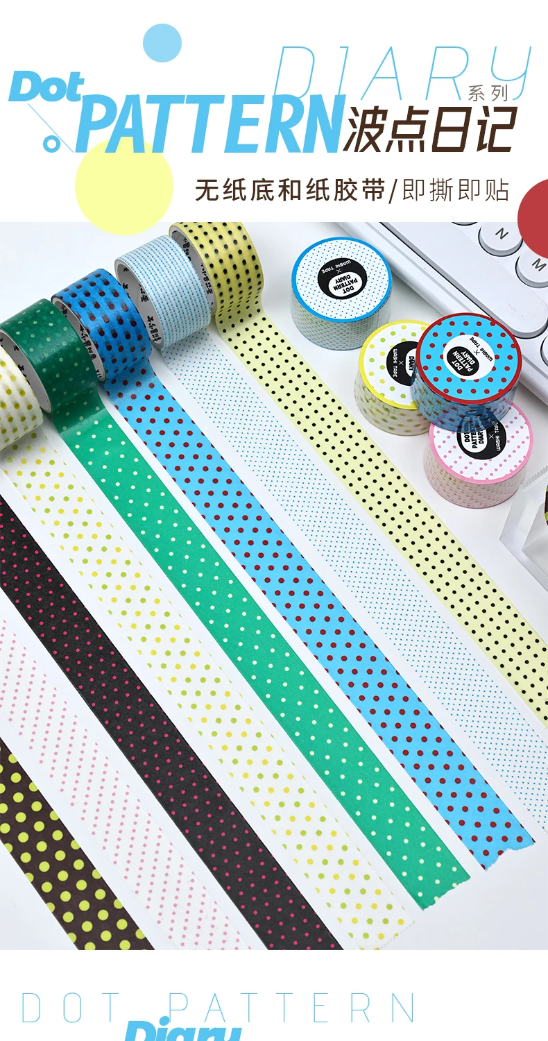 Journal GO 2cmx2m Dekoratives Klebeband Punkt-Maskierband Washi-Tape für Scrapbooking Collage Junk Journal Karten Basteln Sticker – Detail 1