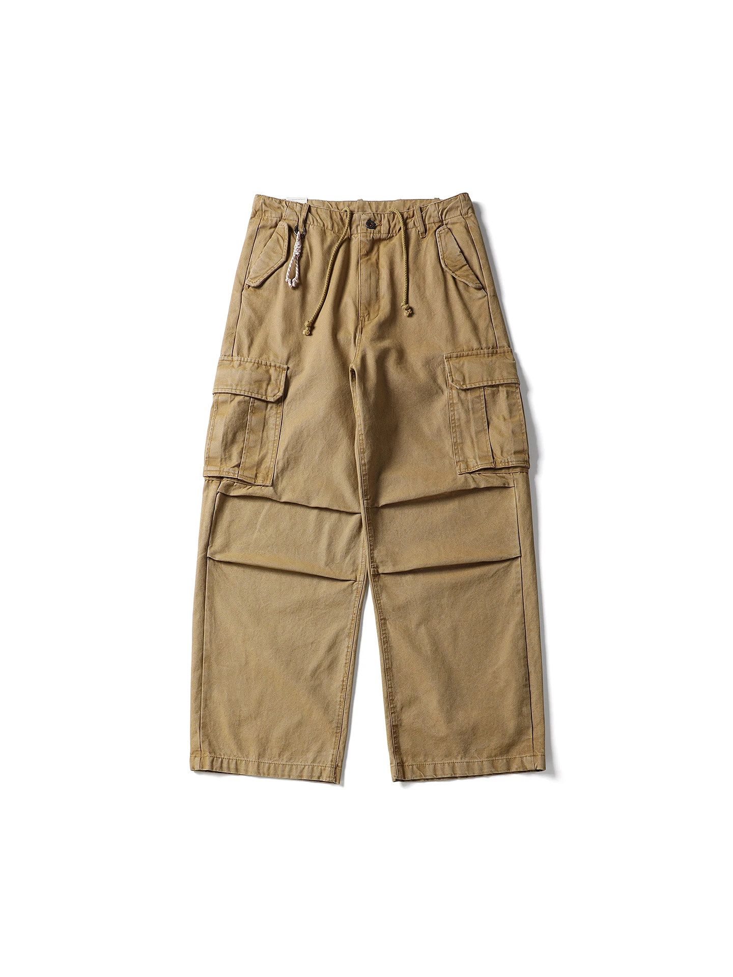 

Мужские рабочие брюки в американском ретро-стиле с эффектом потертости, многокарманные, весенние, уличные, прямые, повседневные, широкие, свободного кроя, молодежные