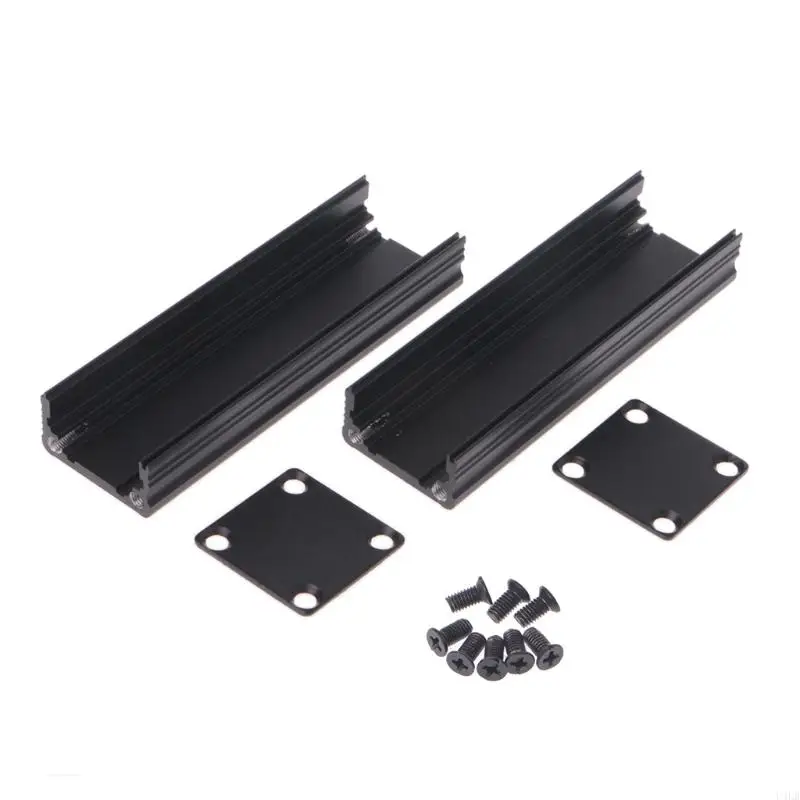 Nuovo involucro alluminio progetto elettronico estruso fai -da -te per custodia nera 80x25x25mm U4LB