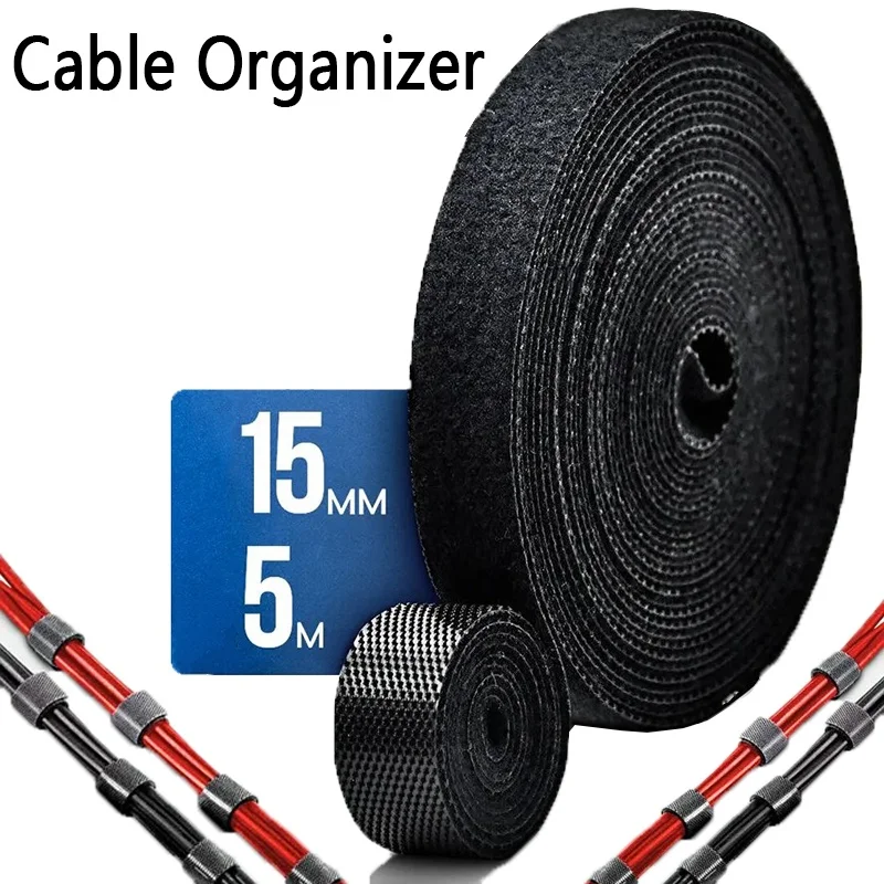 Cable Organizer Cable Management Wire Winder Tape Earphones Mouse Cord Office Reusable Cable Protector For iPhone Samsung Xiaomi