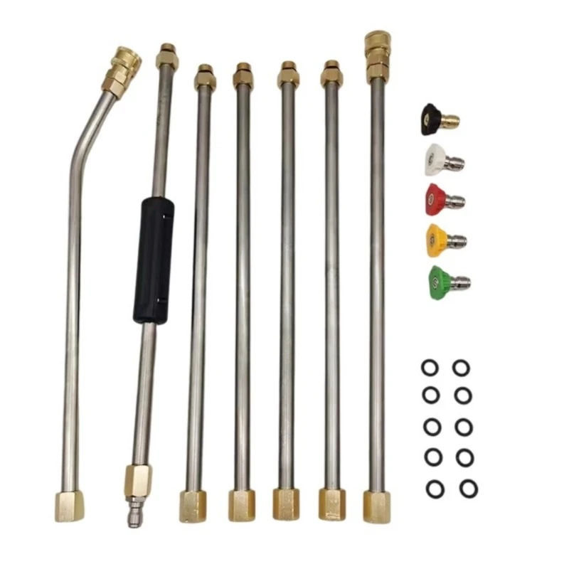 T21C 5 Nozzle Pressure Washer Extension Wand Heavy Duty Lances Stainless Steel