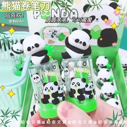 Kawaii Panda Vormige Puntenslijper Creatieve Cartoon Briefpapier Levert Kind Schattige Briefpapier Benodigdheden Student Potlood Puntenslijper