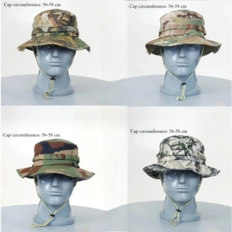 

Camouflage Boonie Cap Balaclava Hat Suit Foldable Soft Hat Outdoor Hunting Fishing Wide Brimmed Hat Sunscreen Caps Tactical