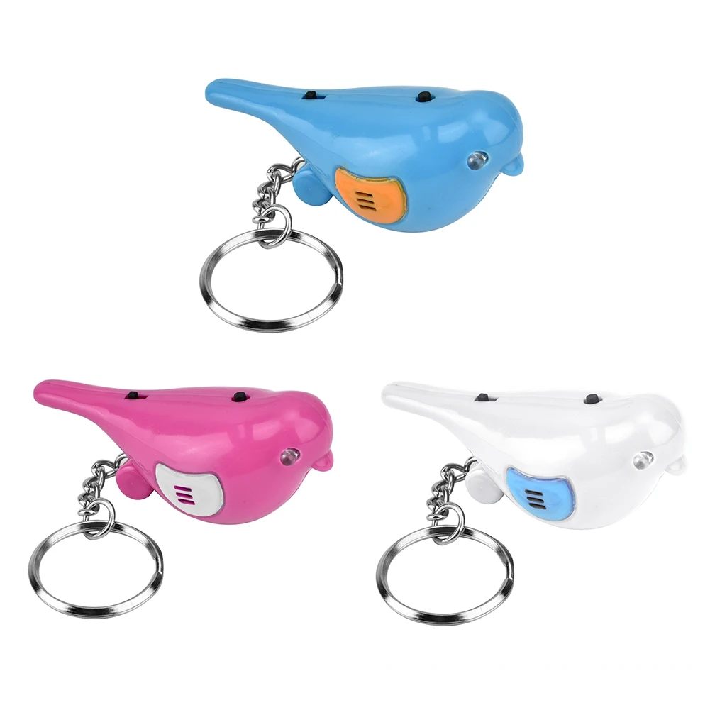 Bird LED Whistle Key Finder Intelligent Voice Control Keychain With Battery Intelligent Key Finder Whistle Key Finder Key Finder