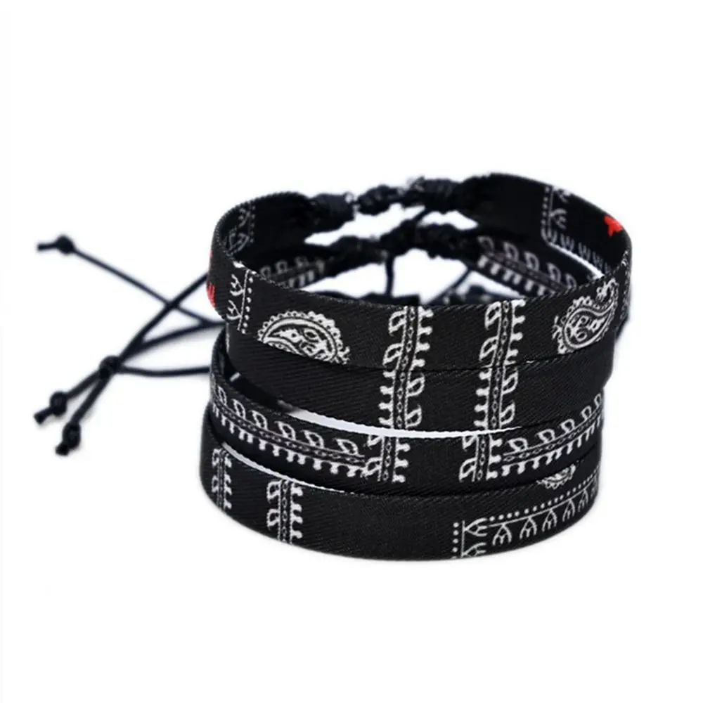 Nieuw Ontwerp Geweven Armbanden Geometrische Golfpunt Traditionele Patronen Webbing Handtouw Kleur Bijpassende Multicolor Vlecht Armbanden