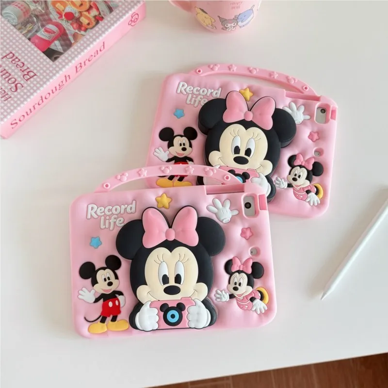 For Redmi Pad 8.7inch Pad SE Pad 2 11inch Pad2 SE 9.7inch 2026 Case Cute 3D Cartoon Silicone Shockproof Kids Tablet Cover Handle