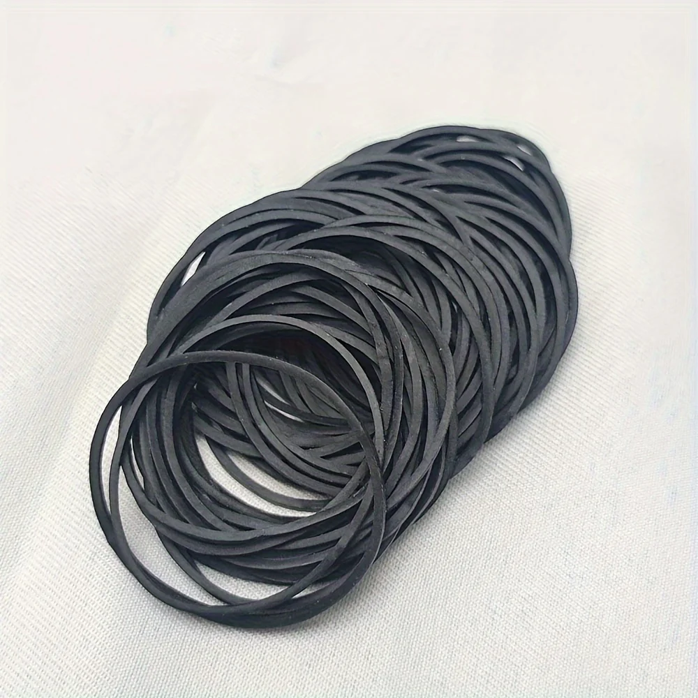 

600 Pcs Black Rubber Rings Diameter 40mm School Office Stationery High Elastic Rubber Bands for Bundle Money