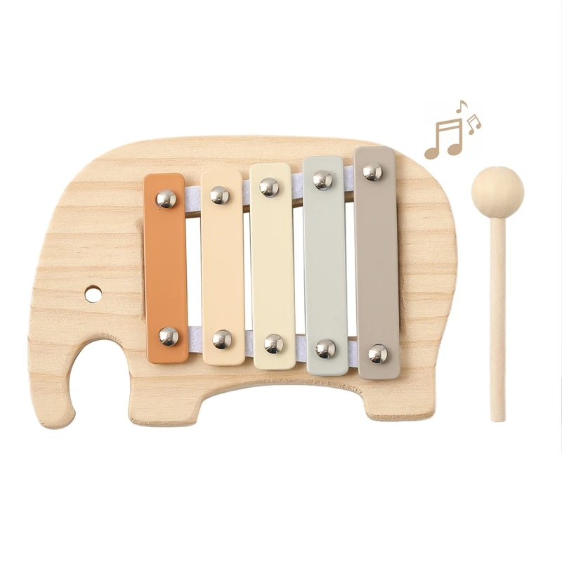 Juguetes de madera Montessori para niños, instrumentos musicales, sonajero, campana, tambor, xilófono, percusión para bebés, instrumentos educativos tempranos, juguete