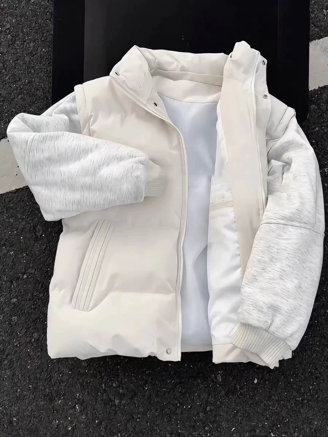 

Утепленная мужская хлопковая куртка в американском стиле с отстегивающимся капюшоном, зимняя теплая короткая куртка, молодежная повседневная куртка прямого кроя на молнии