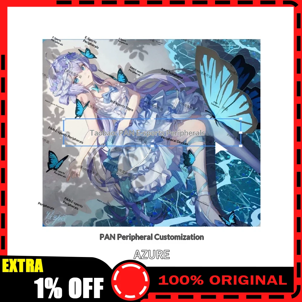 PAN Esports Vesper Studio Azure Glass Gaming Mousepad FPS Both Speed And Smooth Mouse Pad For VALORANT TTK CSGO PC Accessories