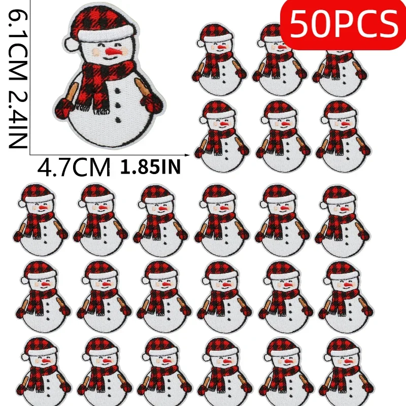 

10/50PCS Wholesale Christmas Theme Embroidery Cloth Patches Snowflake Truck Patch Bag Clothes Decoration Embroidery Ironing
