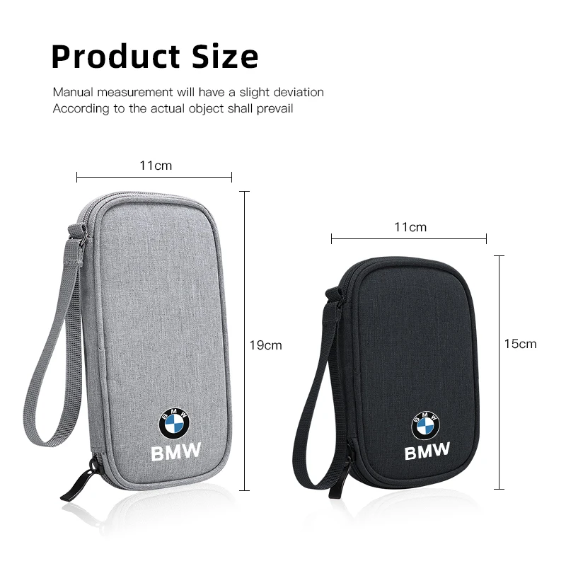 Small headphone storage bag hard shell data cable storage bag For BMW X1 X2 X3 X5 X4 X6 X7 G30 G20 G32 G11 G12 F40 F30 F20 F10