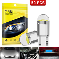 Yirui New LED 50X T10 Clearance Lamp  W5W COB 6000K  White Blue Red Interior Trimled Bulbs 12v