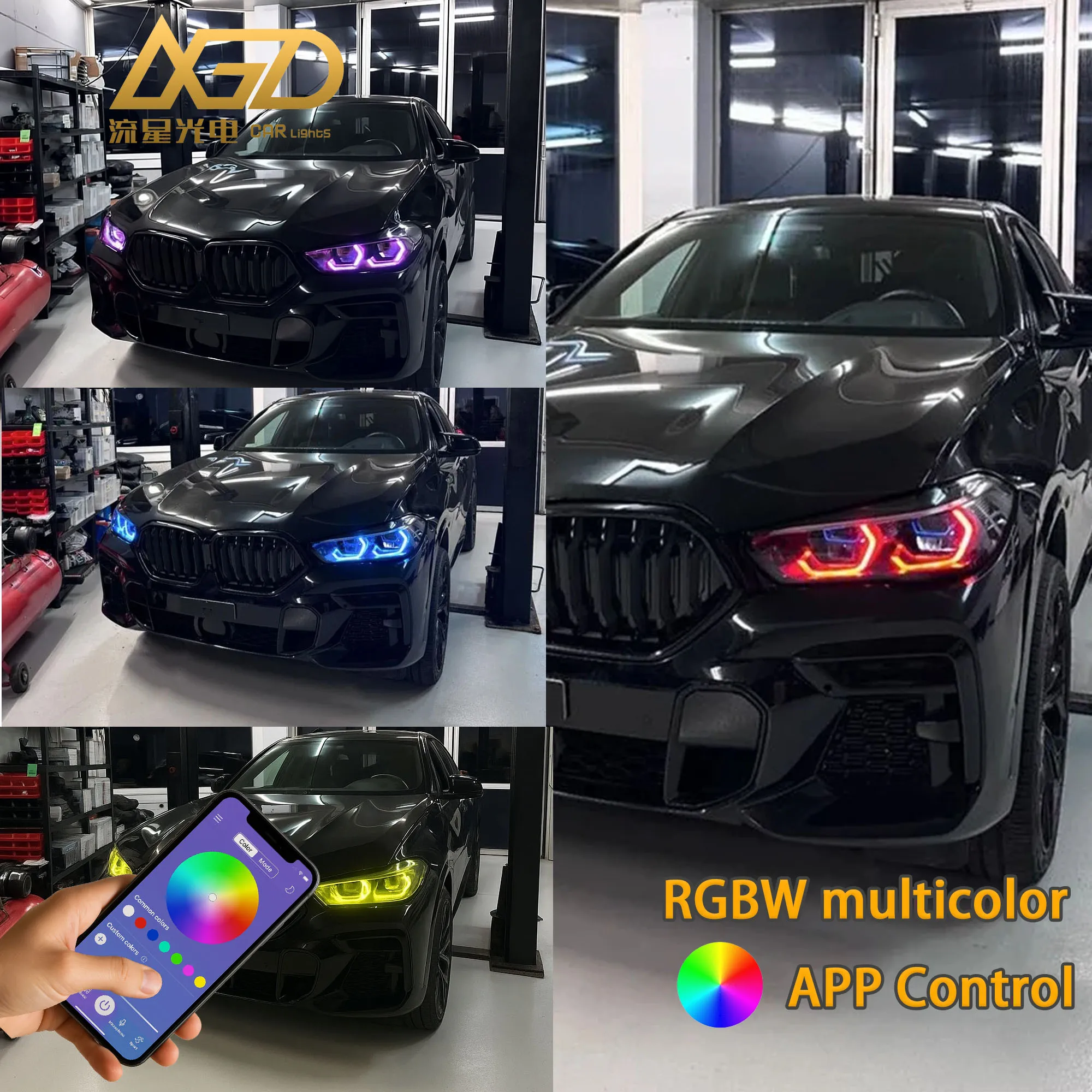 وحدات RGBW DRL LED لسيارات BMW X5 G05 X6 G06 F95 F96 Pre‐LCI 2019-2022 للمصابيح الأمامية بالليزر تناسب إصدار الاتحاد الأوروبي