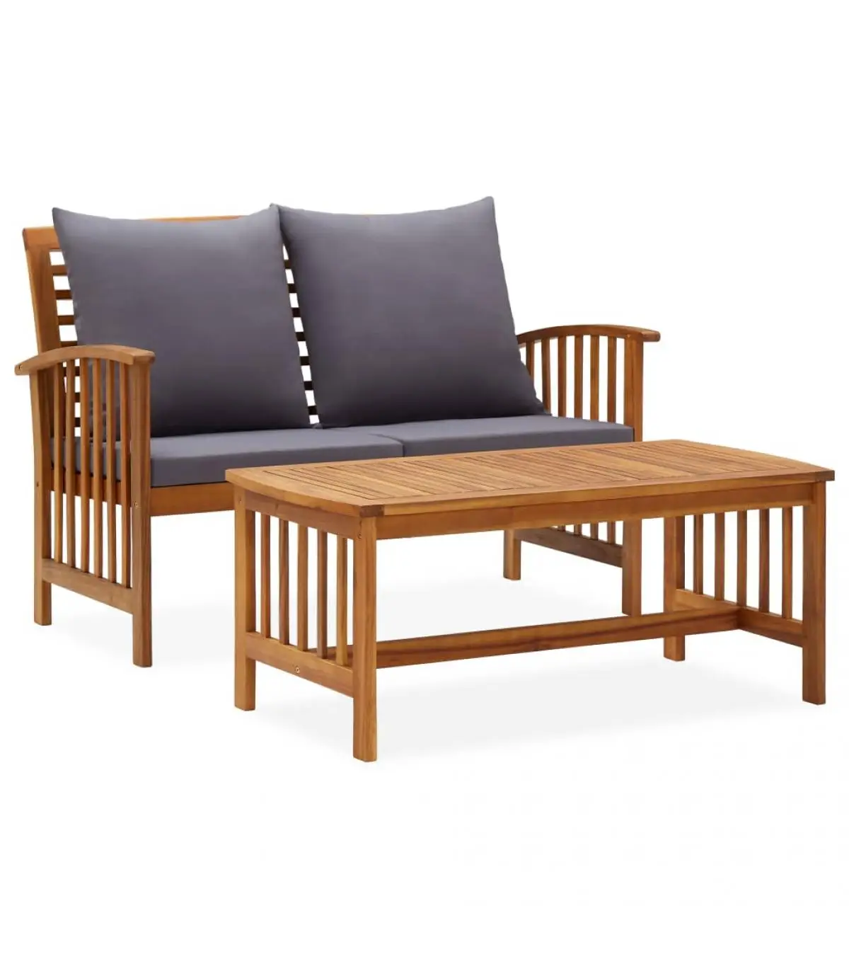 Garden sets garden furniture 2 pieces with cushions solid acacia wood