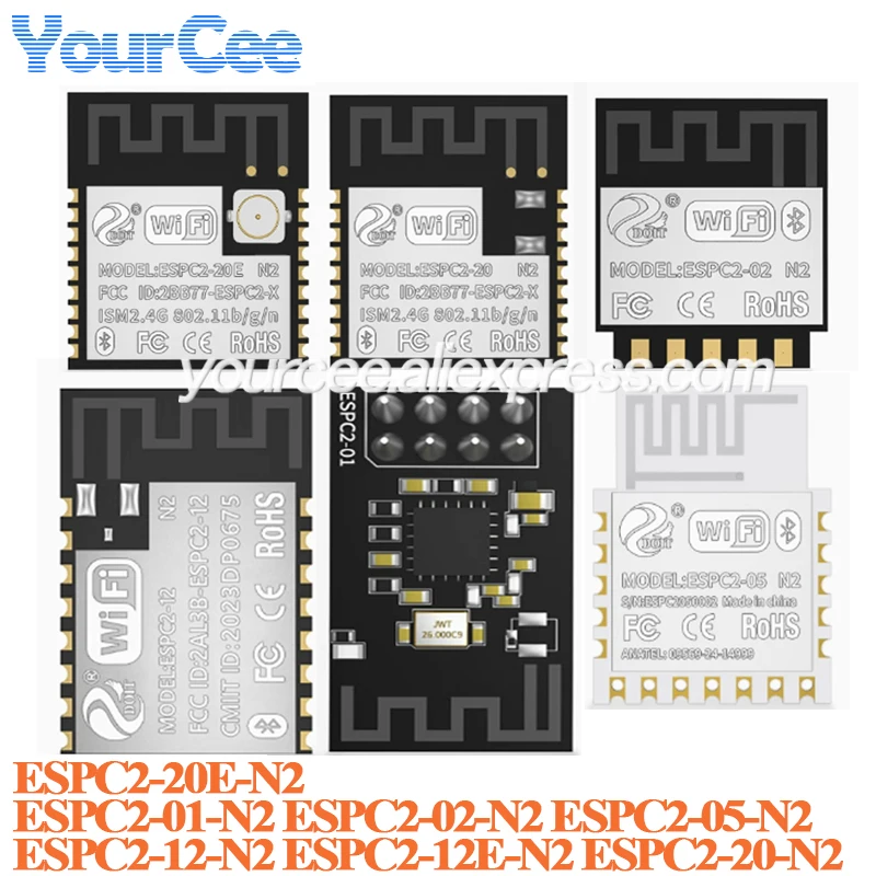 10pcs/1pc ESPC2 ESP8684H2 WiFi+Ble 5.0 Wireless Module 32-bit RISC-V MCU Board ESPC2-01-N2 ESPC2-02-N2 ESPC2-05-N2 ESPC2-20-N2