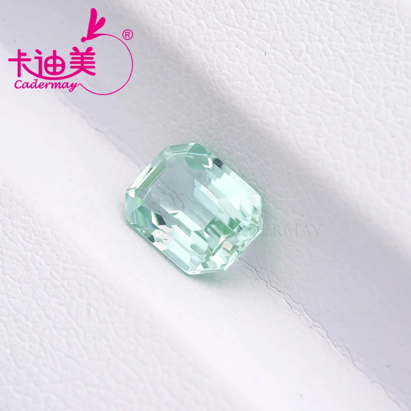 CADERMAY Octagonal Shape Green Color Real Natural Tourmaline Loose Stone With GRC Certificate Beads For Fine Jewelry Making