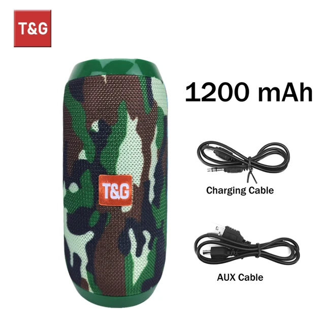 Bluetooth-luidspreker T&G TG117 Draagbare TWS-klankkast Waterdichte luidspreker Outdoor Stereo Surround-luidsprekers Ondersteuning TF FM-radio - afbeelding 1