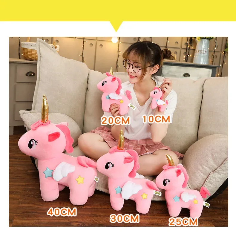 Kawaii Unicorn Plush Toy keychain Stuffed Unicornio Animal Dolls Soft Cartoon Backpack Pendant Keychain Gifts for Kid