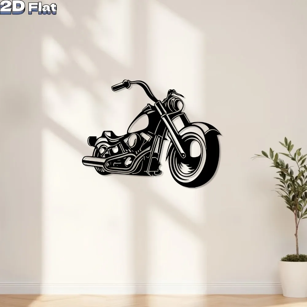 Motorcycle Metal Wall Art, Iron Hook & Home Decor, Garage Garden Statue Gift