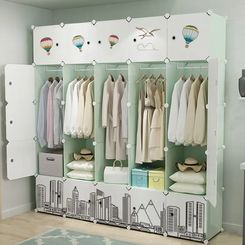 

Box Space Saving Wardrobe Dresses Layered Apartment Women Wardrobe Baby Organizer Ropero Para Gurdar Ropa Home Furniture