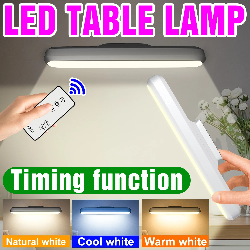 

LED Table Light Bedroom Lamps Bedside Table Student Dormitory Writing Lamp Magnetic Stepless Dimming Reading Lights Eye Protects