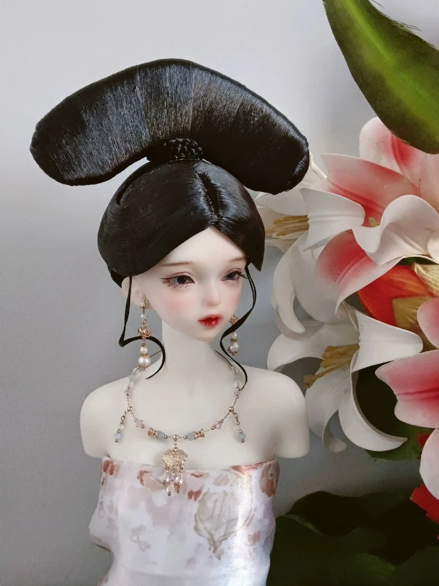 

1/4 1/3 Scale BJD Doll Ancient Costume Wig Hanfu Vintage Style Hair Fairy Wig For MSD SD13 Girl SSDF Uncle Accessories A1746