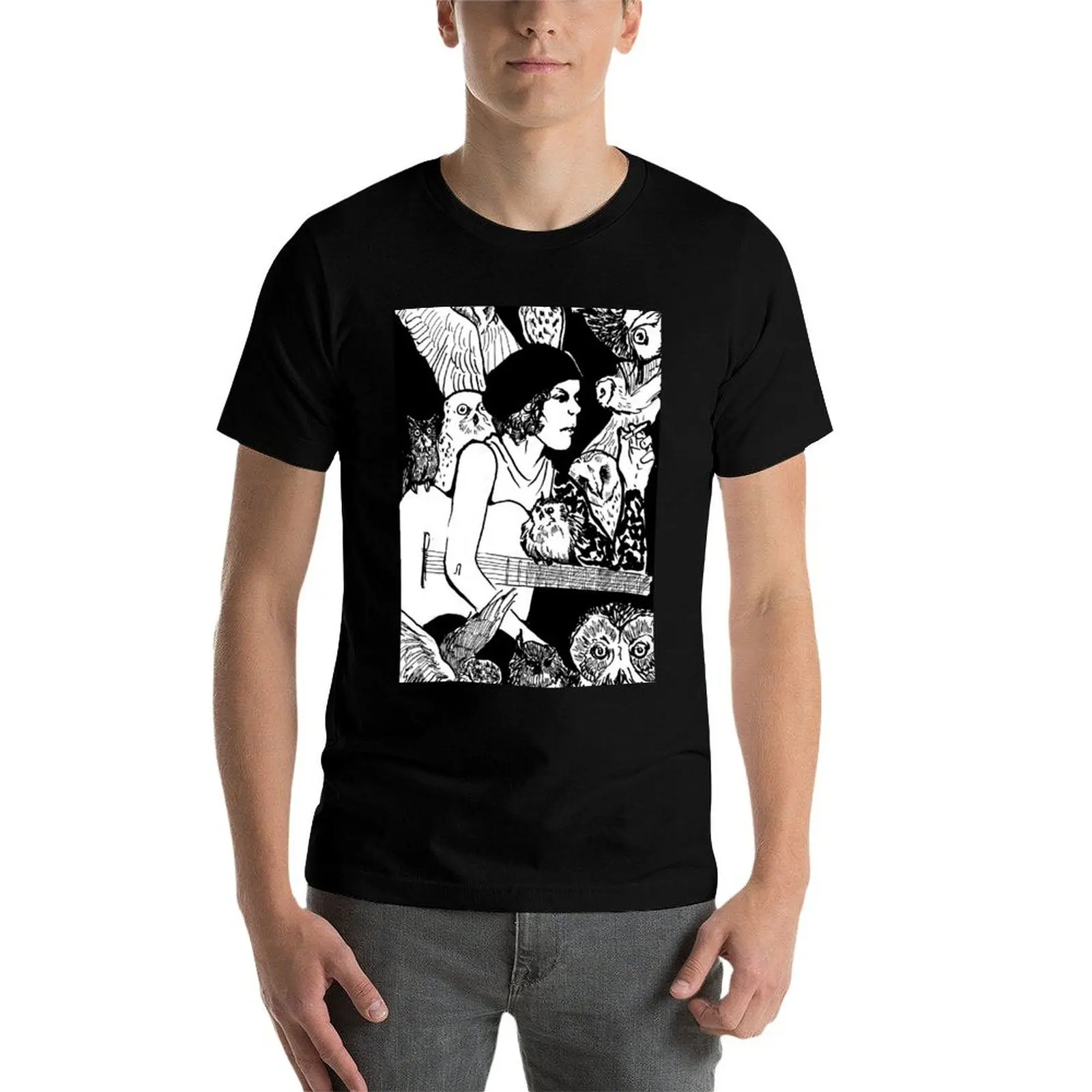 

Ville Valo - guitar - owls T-Shirt t shirt custom print t shirt man cotton funny t shirts dark humor T-Shirt