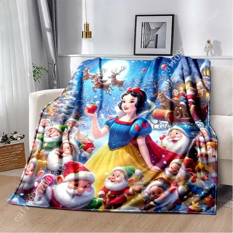 

Snow White Princess Blankets Disney Cartoon Plush Blanket Indoor Decoration Child Holiday Party Boy Girl Gifts Warm Custom Quilt