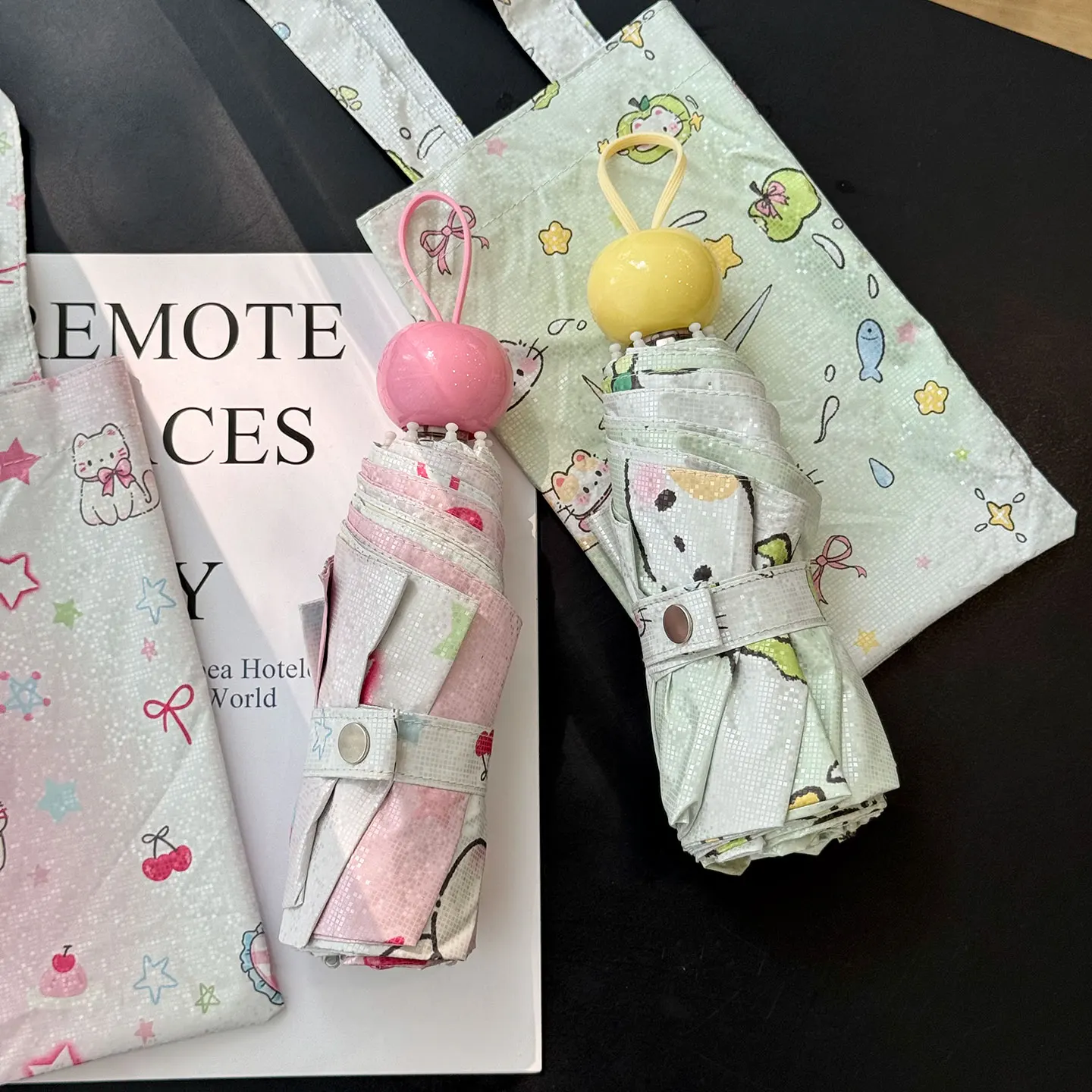 

Райдужный компактный 5-кратный солнцезащитный зонт «Русалка» с защитой от ультрафиолета для женщин, портативный ручной оригинальный