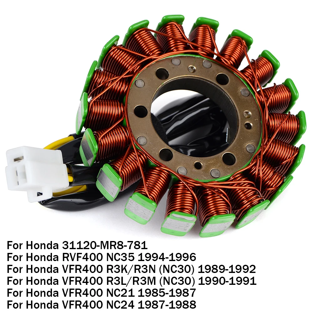 

Motorcycle Stator Coil for Honda RVF400 RVF 400 NC35 VFR400 R3K/R3N/R3L/R3M VFR 400 NC21 NC24 NC30 31120-MR8-781 Generator Coil