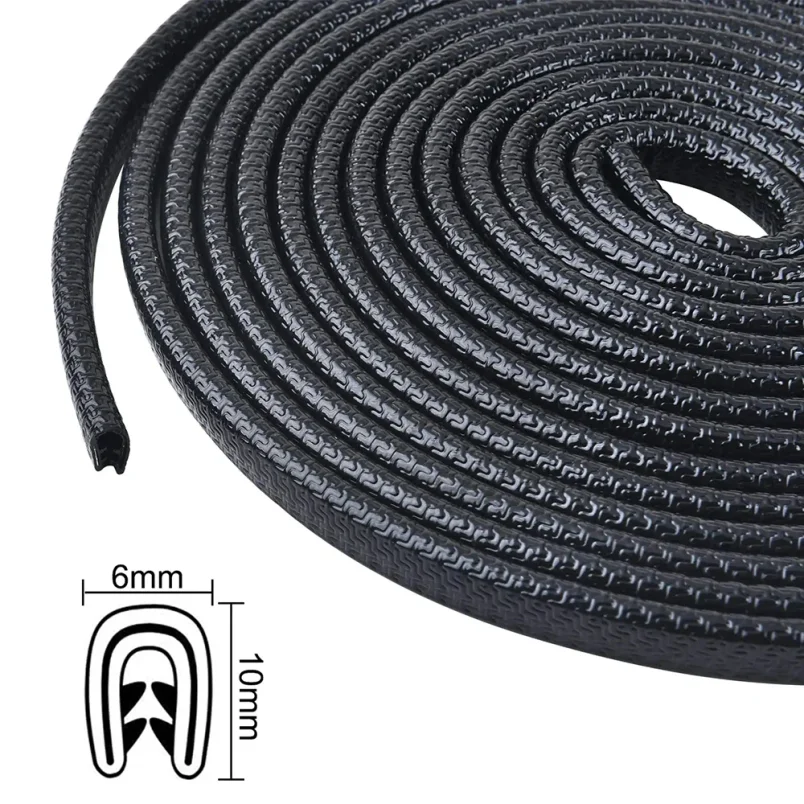General Anti-Collision Sealing Strip No-Paste Door Anti-Collision Strip Car Door U-Shaped Edge Strip Decorative Strip Keel Strip