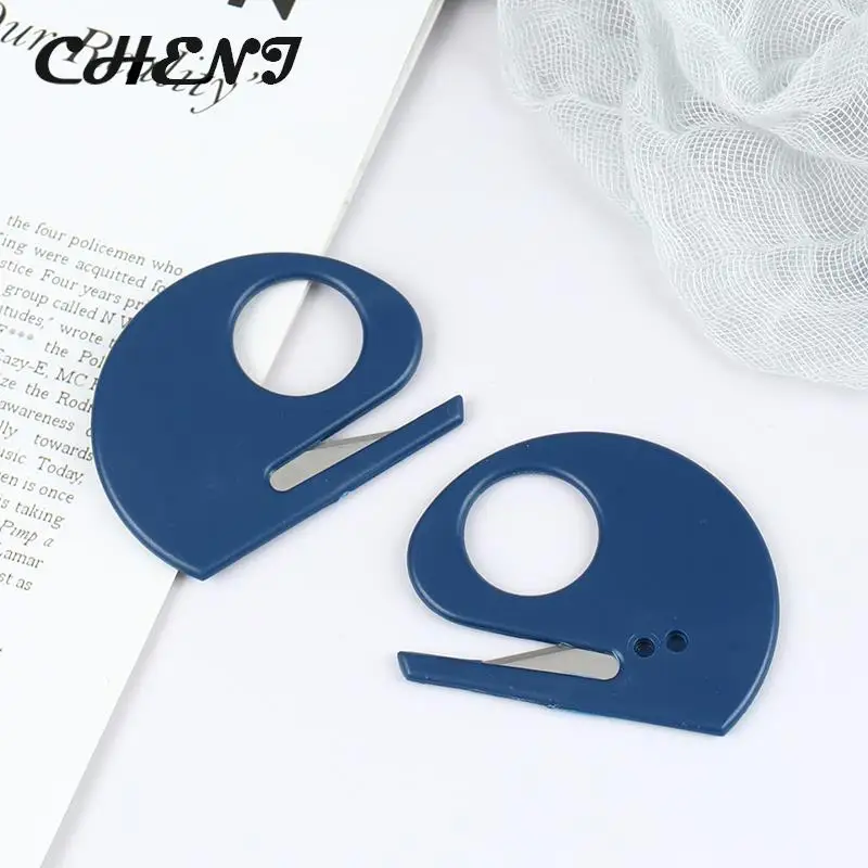 2pcs Plastic Mini Letter Knife Mail Envelope Opener Safety Paper Guarded Cutter