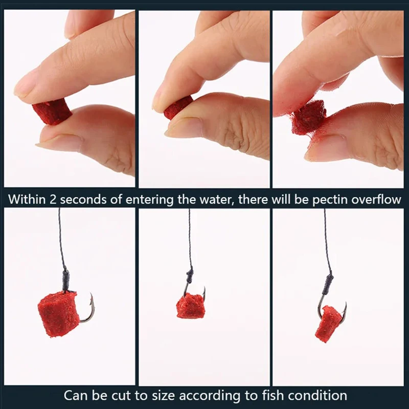 Leurres de pêche à haute teneur en protéines, appâts portables attrayants à odeur de poisson, accessoires de pêche efficaces pour l'eau douce et l'eau salée