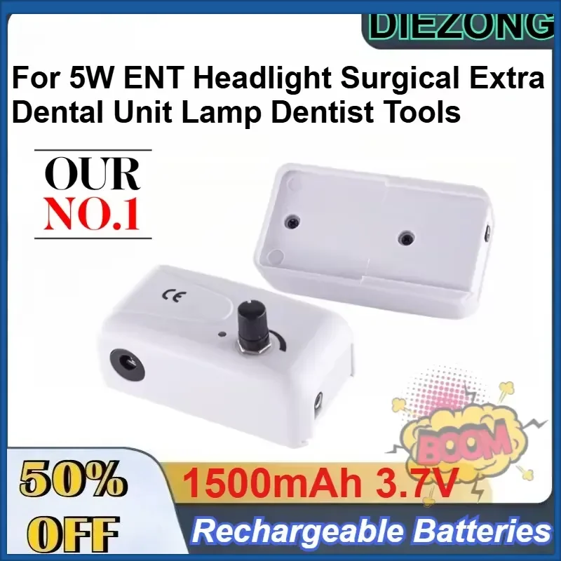 1500mAh 3.7V Oral Dentistry Headlamp Battery for 5W ENT Headlight Surgical Extra Dental Unit Lamp Dentist Tools Batteries
