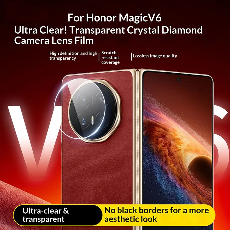 

3-1 шт. защитное стекло для камеры Honor Magic V6, защитная пленка для экрана Honor Magic V6, легко устанавливается