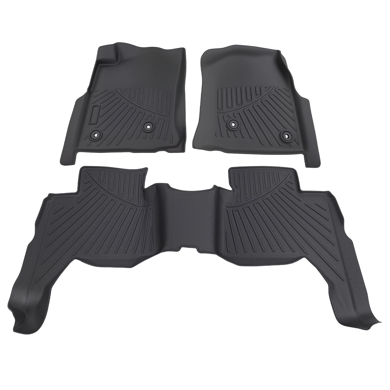 

Коврики для пола автомобиля Toyota Tacoma Double Cab 2005-15, черные, из TPE