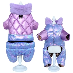 Thick Warm Pet Clothes Waterproof Winter Dog Coat Jumpsuit Pet Jacket Clothing Puppy Dog Clothes For  Chihuahua French Bulldog