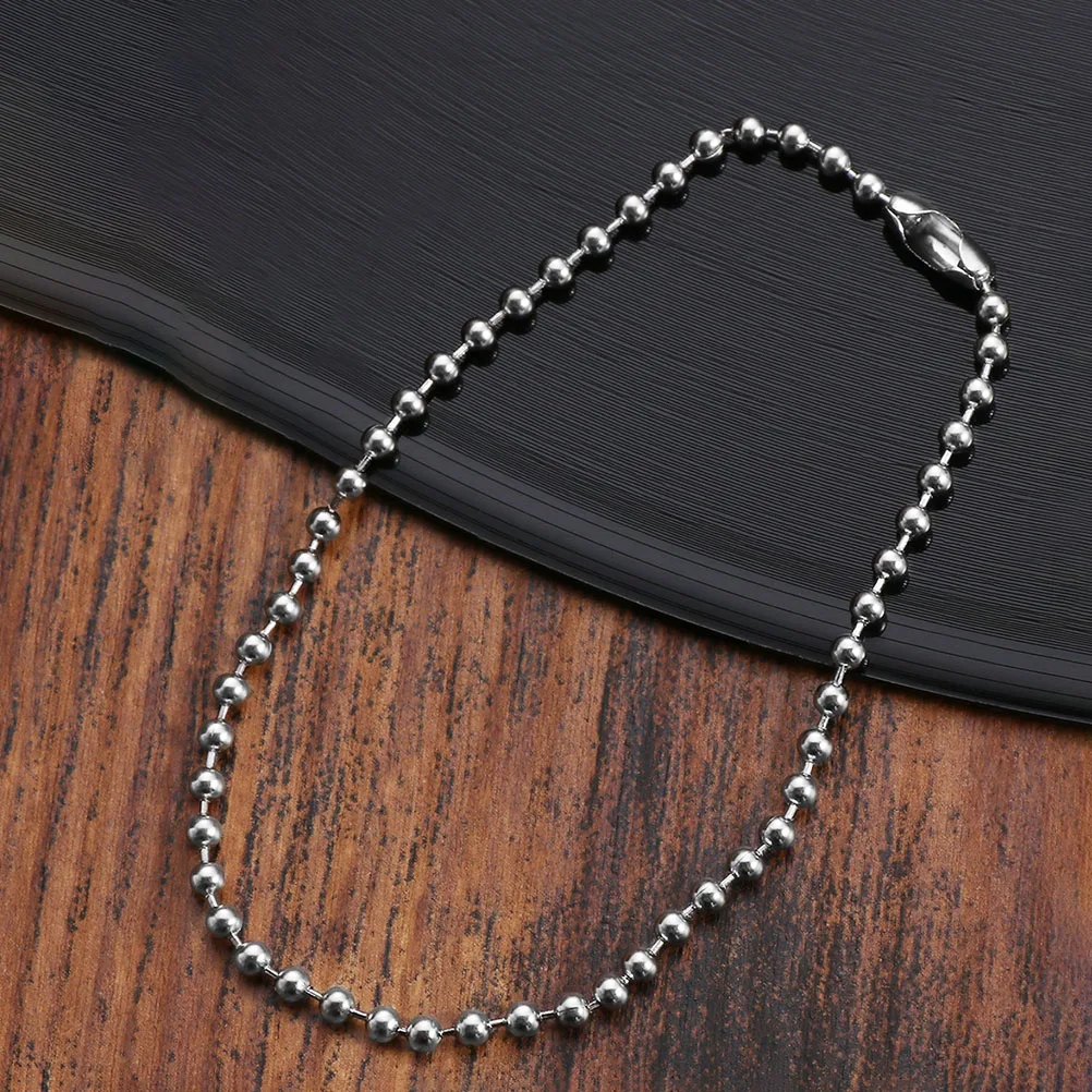 

1 set 1 Set Stainless Steel Ball Extender With Buckles Durable Rustproof Diy Necklace Keychain Dog Tag Pendant Decor For Crafts