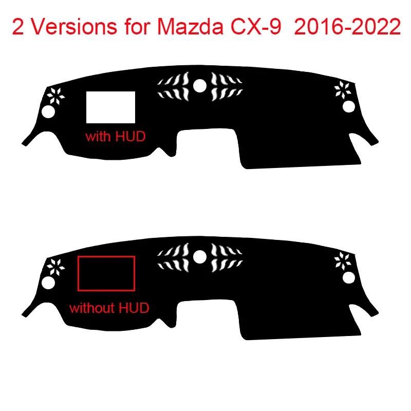 Car Inner Dashboard Cover For Mazda CX-9 CX9 2016 - 2022 Auto Dash Mat Carpet Cape Sun shade Dashmat Pad 2021 2020 2019 2018