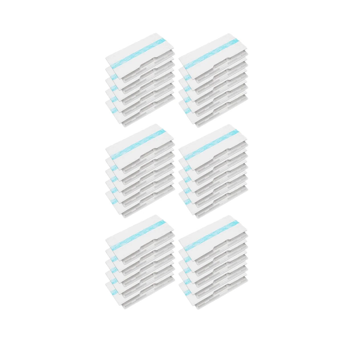 30 Pack for VACMOP Disposable Hard Floor Vacuum and Mop Pad Refills for Vacmop Pro VM252