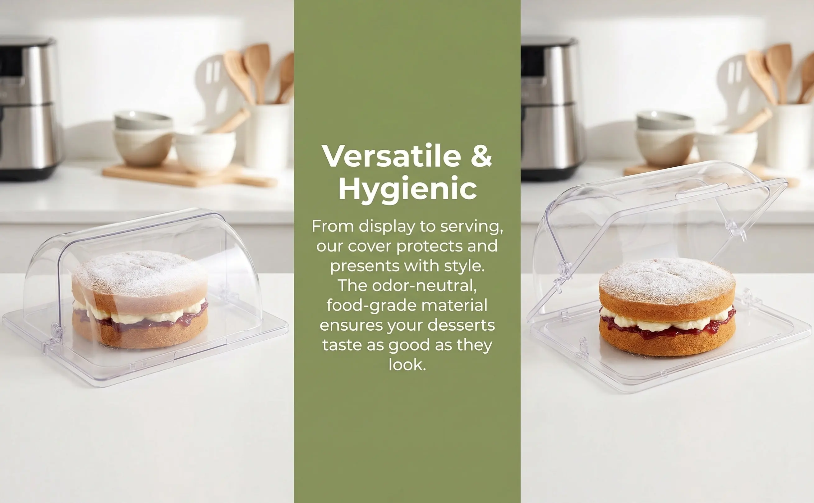 1Pcs Acrylic Dessert Sample Case Clear Dome Food Cover Cake Pastry Cookie Display Lid Opens Display with Lid Dust