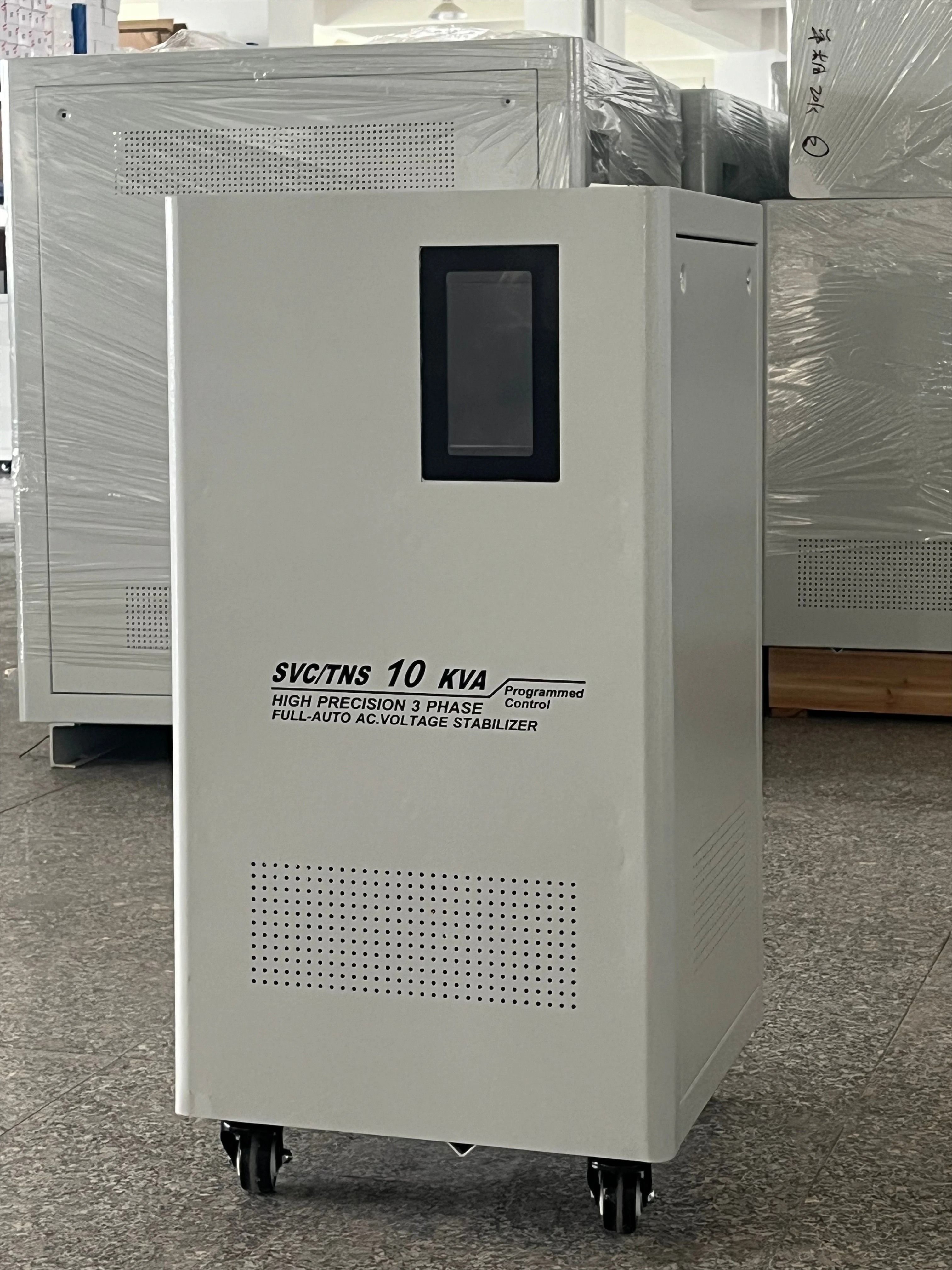 High Precision 10KVA Three Phase Voltage Stabilizer Full Automatic AC Power Stabilizer For Workshop Machinery