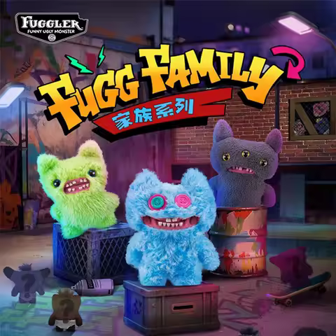 New Original Fuggler Funny Ugly Monster Plush Family Series Stinkface Screech Reek-O Random Fuggler Birthday Gifts