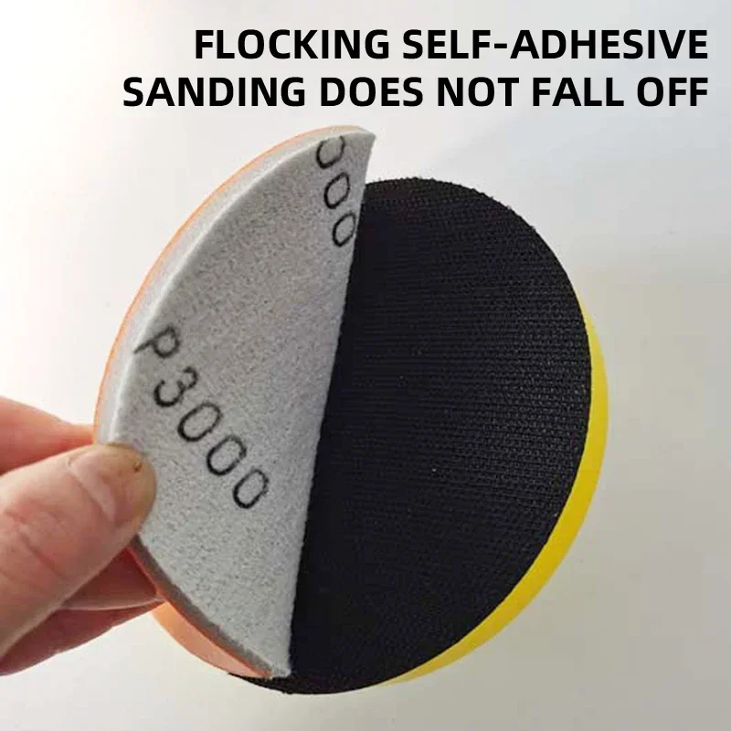 Foam Sanding Disc 5 Inch Hook & Loop , Flocked Sponge Grinding Pad for FESTOOL, MIRKA, 3M Orbital Sander Auto Paint Polishing