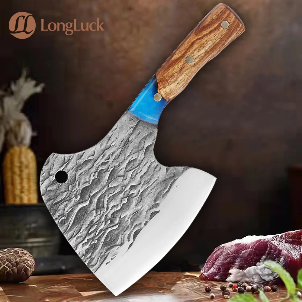 Handmade Forged Kitchen Knife Heavy Duty High Carbon Steel  Breaker Chopping Butcher Slaughter Cleaver Cutting Poultry Knives