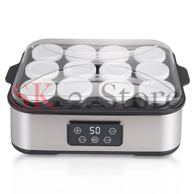European yogurt machine, homemade yogurt fermentation for breakfast, home jam ice cream, yogurt pudding, 12 cups