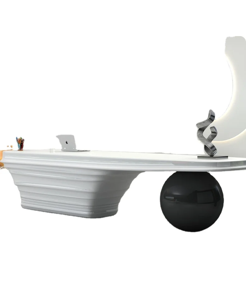 

environmentally friendly medium density fiberboard wooden office front desk hospital supermarket shopping mall front desk